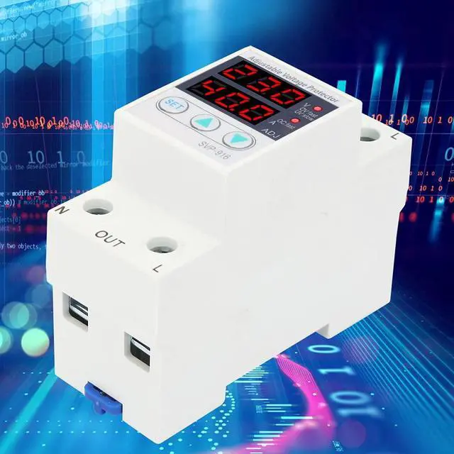 Alt view image 2 of 7 - SVP 916 Single Phase Current Protector, 63A, 230V AC, Adjustable Over Voltage and Under Voltage Protective Device