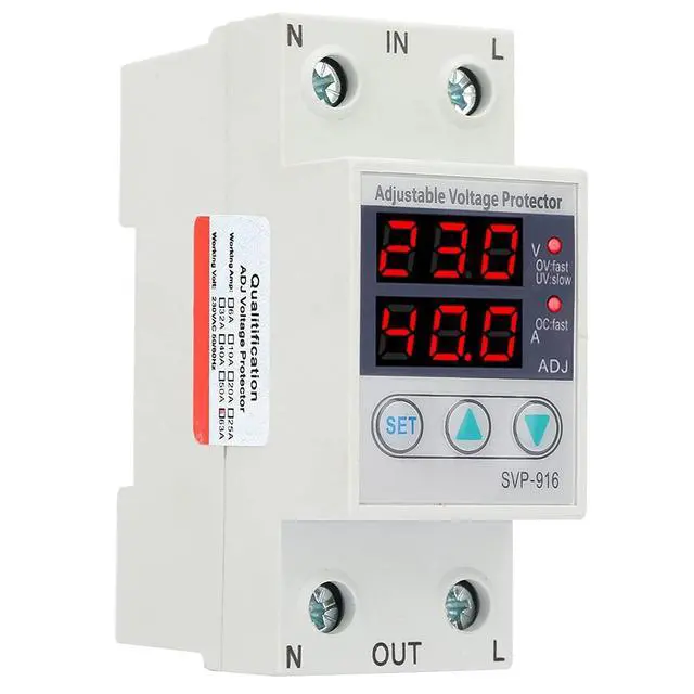 Alt view image 6 of 7 - SVP 916 Single Phase Current Protector, 63A, 230V AC, Adjustable Over Voltage and Under Voltage Protective Device