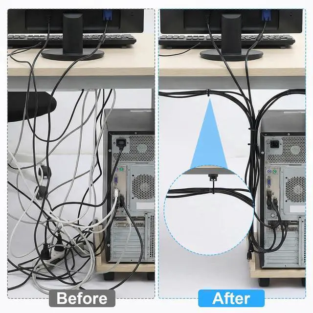 Alt view image 6 of 7 - 120Pcs Magnetic Zip Tie Mounts 20 Heavy-Duty Magnet Bases & 100 Nylon Cable Ties for Strong, Neat Wire Management