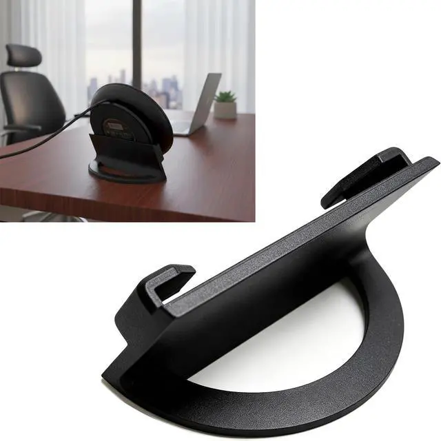Main image of Stable Desktop Speaker Stand for Jabra Speak 510, with Cable Management | Fits Jabra Speak 510, stable non-slip base, built-in cable management, space saver, no assembly, sturdy desk holder