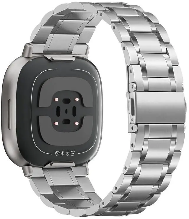 Main image of Solid Stainless Steel Band For Fitbit Versa 4/Versa 3 | Metal Strap,for Fitbit Sense/Sense 2,Women and Men