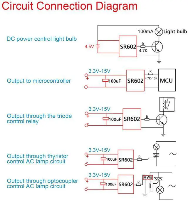 Alt view image 5 of 7 - 5Pcs SR602 Motion Sensor Detector Module Mini Pyroelectric Infrared Sensory Switch High Sensitivity for Electronic DIY