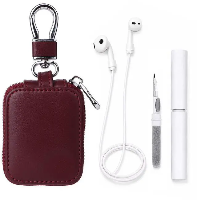 Main image of Earbud Case Headphone Storage Case Compatible with Airpods 1/2/3/4 Pro Wireless Earphones (Burgundy)
