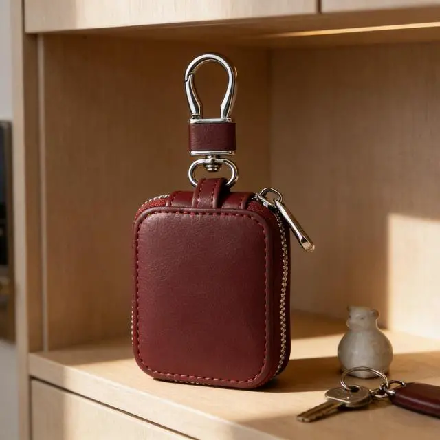 Alt view image 4 of 6 - Earbud Case Headphone Storage Case Compatible with Airpods 1/2/3/4 Pro Wireless Earphones (Burgundy)