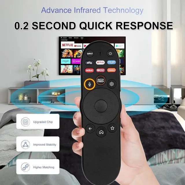 Alt view image 6 of 7 - XRT270 Voice Remote Control Compatible with VIZIO Smart-TV-Remote, Replacement Fit for VIZIO Smart-Cast D/P/M/V-Series 4K Quantum QLED Pro Smart TVs