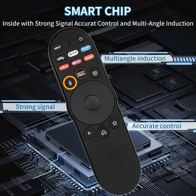 Alt view image 3 of 7 - XRT270 Voice Remote Control Compatible with VIZIO Smart-TV-Remote, Replacement Fit for VIZIO Smart-Cast D/P/M/V-Series 4K Quantum QLED Pro Smart TVs