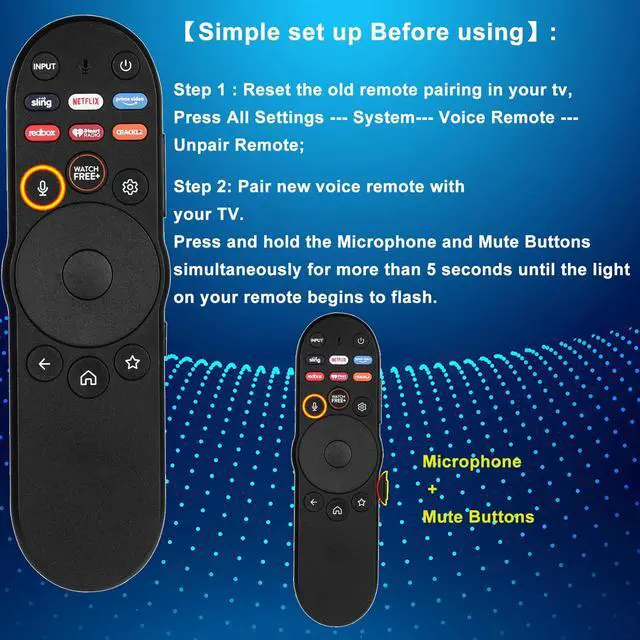 Alt view image 7 of 7 - XRT270 Voice Remote Control Compatible with VIZIO Smart-TV-Remote, Replacement Fit for VIZIO Smart-Cast D/P/M/V-Series 4K Quantum QLED Pro Smart TVs