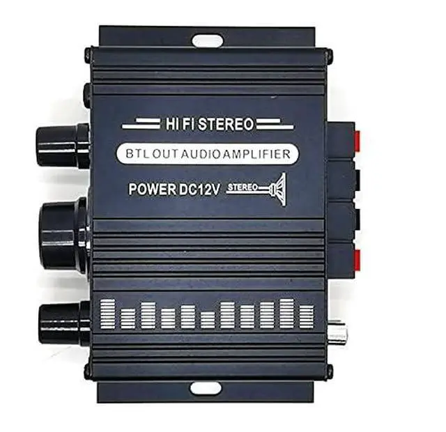 Alt view image 5 of 6 - 12V 400W Aluminum HiFi Audio Amplifier Car Stereo Mini Power Amplifier, Stereo Audio Amplifier for Home Cars, Motorcycles