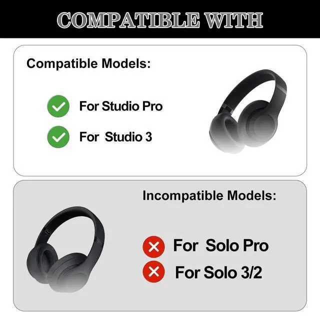 Alt view image 2 of 7 - Studio Pro Headband for Studio Pro 2023 (Model A2924) and Studio 3 (Model A1914) Wireless Bluetooth Headphones Studio Pro Head Band Repair Parts Accessories Repair Kit (Moon)