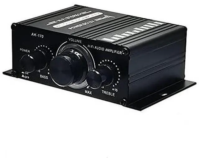 Alt view image 4 of 6 - 12V 400W Aluminum HiFi Audio Amplifier Car Stereo Mini Power Amplifier, Stereo Audio Amplifier for Home Cars, Motorcycles