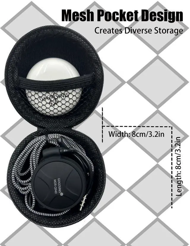 Alt view image 2 of 6 - Comfortable Kids On-Ear Headphones for School with Soft Sponge Cushions, Adjustable Earhooks, 3.5mm Jack, and Headphone Case - Perfect for Tablets and Computers (Blue)