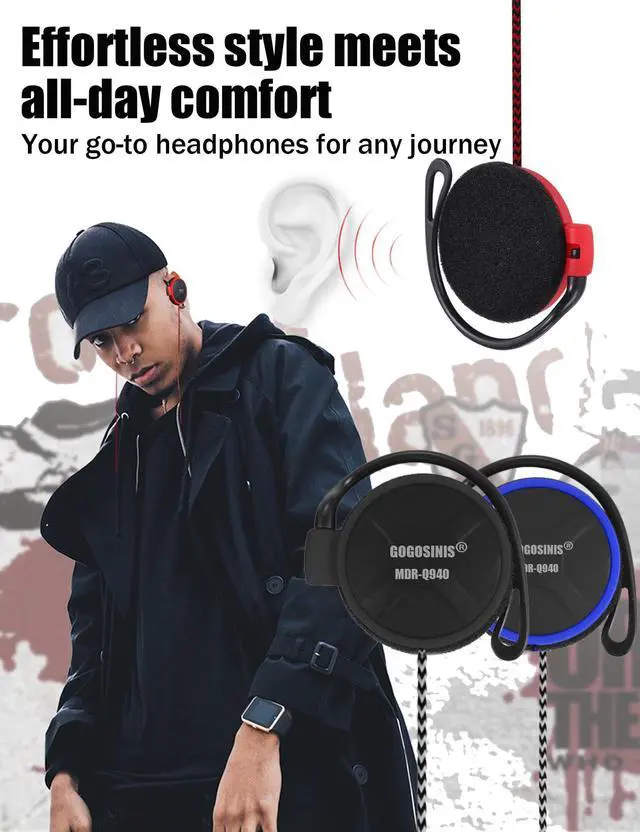 Alt view image 5 of 6 - Comfortable Kids On-Ear Headphones for School with Soft Sponge Cushions, Adjustable Earhooks, 3.5mm Jack, and Headphone Case - Perfect for Tablets and Computers (Blue)