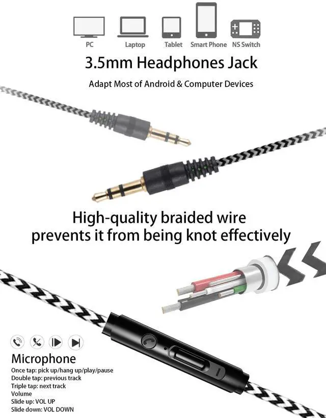 Alt view image 4 of 6 - Comfortable Kids On-Ear Headphones for School with Soft Sponge Cushions, Adjustable Earhooks, 3.5mm Jack, and Headphone Case - Perfect for Tablets and Computers (Blue)