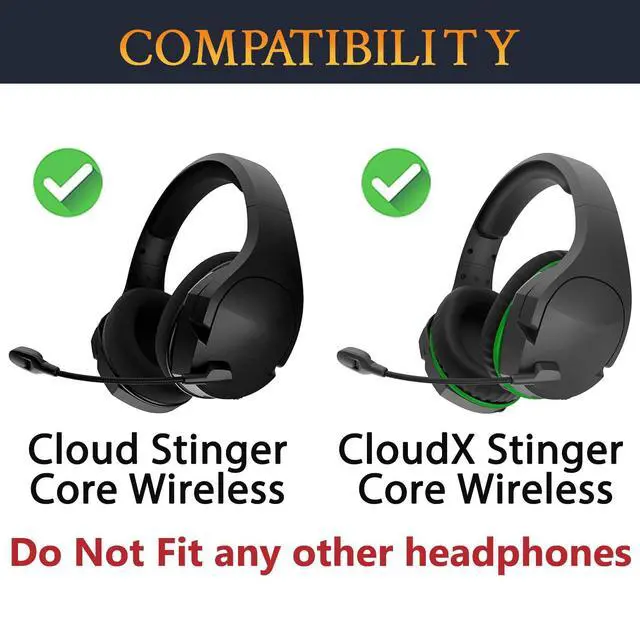 Alt view image 2 of 6 - Headband for Hyperx Cloud/CloudX Stinger Core Wireless (Do Not Fit Wired Version) Headphones, Replacement Headstrap Pad Repair Part - Black