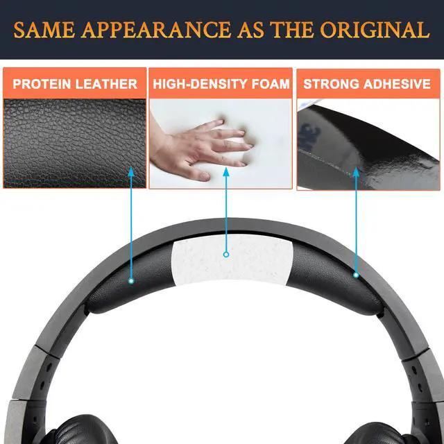Alt view image 4 of 6 - Headband for Hyperx Cloud/CloudX Stinger Core Wireless (Do Not Fit Wired Version) Headphones, Replacement Headstrap Pad Repair Part - Black
