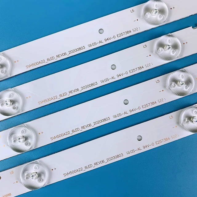 Alt view image 4 of 6 - 11 Pieces LED Backlight Strips for Hisense 50TV SVH500A22_REV06_6LED_131113 50K23DG 50K22DG 50K20DG 50H5G 50H3 HD500DF-B57/S0
