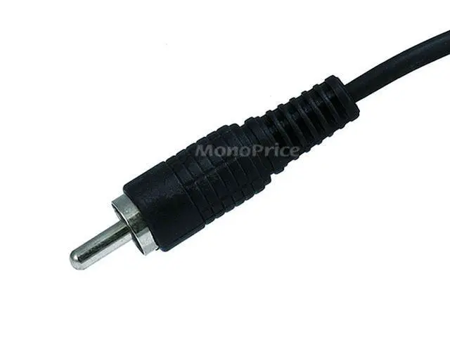 Alt view image 2 of 2 - Single-Channel Cable - 6 Feet - Black | RCA Plug/Plug Male/Male, Ideal for Short, Low-Frequency Connections (Pack of 2)
