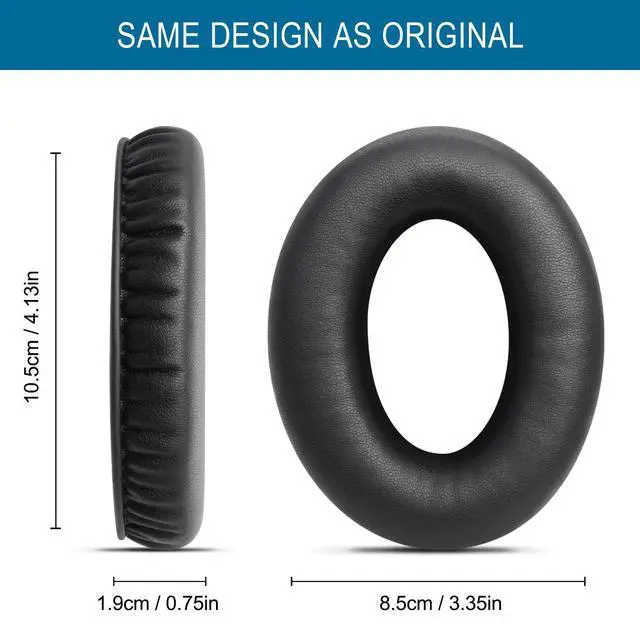 Alt view image 4 of 7 - Ear Pads for Bose A30 Headset, Replacement Ear Cushions for Aviation 30 | Upgraded Protein Leather Thicken Memory Foam (Black)
