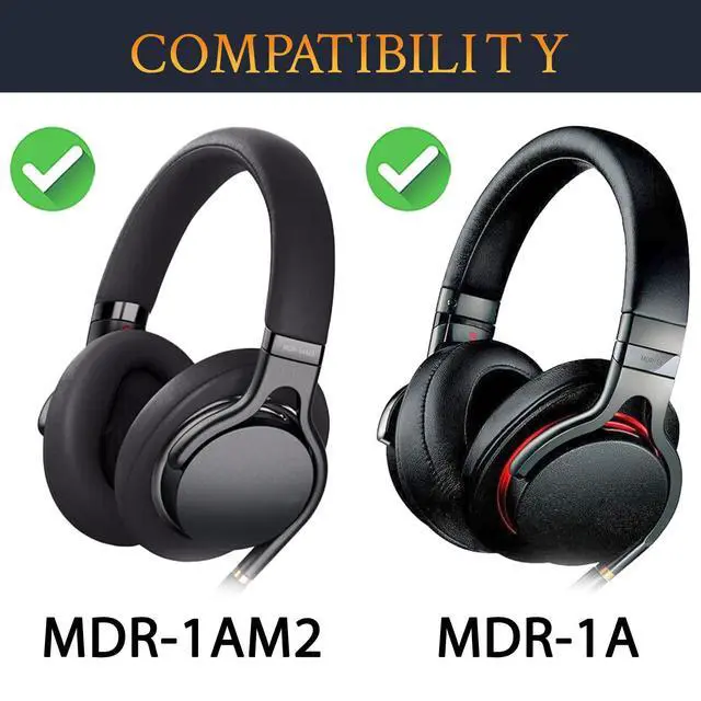 Alt view image 2 of 6 - Headband for Sony MDR-1A/MDR-1AM2 - Black