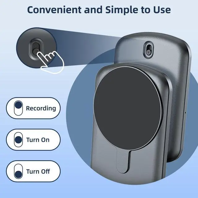 Alt view image 4 of 7 - AI Note Taker Transcription with APP 128GB Voice Recorder for Phone Call | 24 Hours Battery Life,32+ Languages,Real-Time Transcription,Magnetic backside,Offline Recording Recorder for Lecture,Meeting