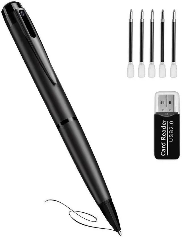 Main image of Portable Pen Camera HD Video Recorder, Compact Body Cam with Motion Detection, No WiFi, No SD Card Included