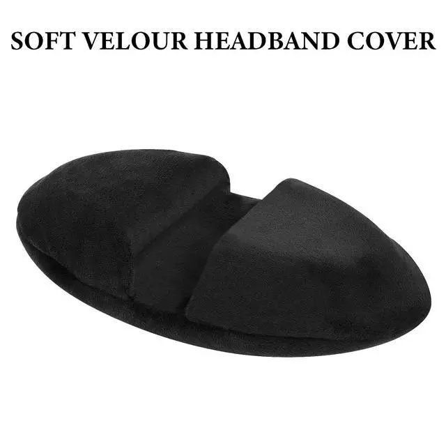 Alt view image 2 of 6 - Velour Headband Pressure Relief Pad Compatible with AKG K701, Sony MDR-7506, AUNE AR5000, HIFIMAN Arya, Lightspeed Zulu 3 and Lightspeed Sierra, Bose A20 X A10 Headphones (Black)