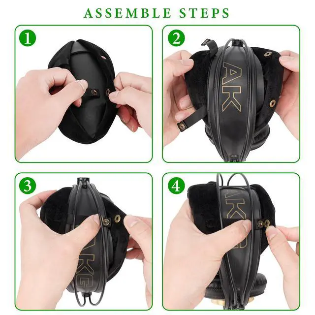 Alt view image 4 of 6 - Velour Headband Pressure Relief Pad Compatible with AKG K701, Sony MDR-7506, AUNE AR5000, HIFIMAN Arya, Lightspeed Zulu 3 and Lightspeed Sierra, Bose A20 X A10 Headphones (Black)