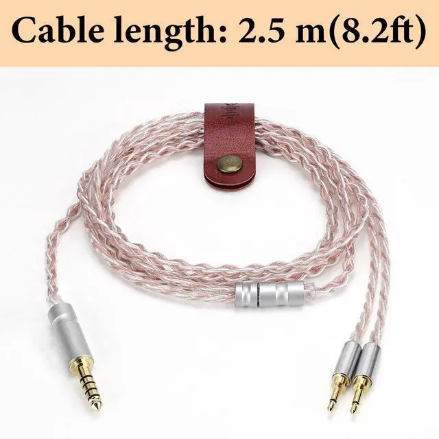 Alt view image 2 of 6 - Apollo 4.4mm Balanced Male to Dual 2.5mm Male Headphone Upgrade Cable Compatible with HIFIMAN HE400S, HE-400i, HE560, HE350, HE1000 V2, 4-Core 6NOCC Copper Wire (8.2FT / 2.5M)