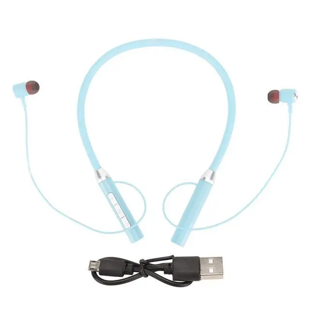Alt view image 7 of 7 - Magnetic Earbuds, Neckband Headphones, 8H Playback, IPX5 Waterproof, 300H Standby Time, for Sport, Gym, Hiking (Blue)