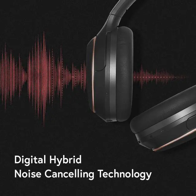Alt view image 2 of 6 - PPU-BN0600BK01 900 Legacy Bluetooth On-Ear Headphones with Microphone, Digital Hybrid Noise-Canceling, Black, PPU-BN0600BK01
