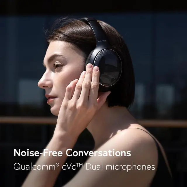 Alt view image 4 of 6 - PPU-BN0600BK01 900 Legacy Bluetooth On-Ear Headphones with Microphone, Digital Hybrid Noise-Canceling, Black, PPU-BN0600BK01