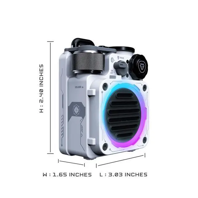 Alt view image 7 of 7 - Cyber Cube Bluetooth Speaker, Bluetooth 5.0, Portable Speaker with Fidget Spinner, Crystal Clear Sound with RGB LED Light Wireless Speaker, Waterproof Speakers for Indoor Outdoor