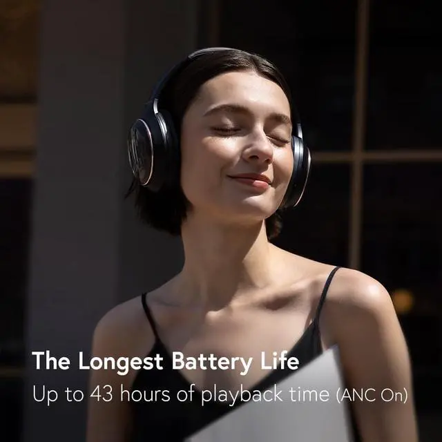 Alt view image 5 of 6 - PPU-BN0600BK01 900 Legacy Bluetooth On-Ear Headphones with Microphone, Digital Hybrid Noise-Canceling, Black, PPU-BN0600BK01