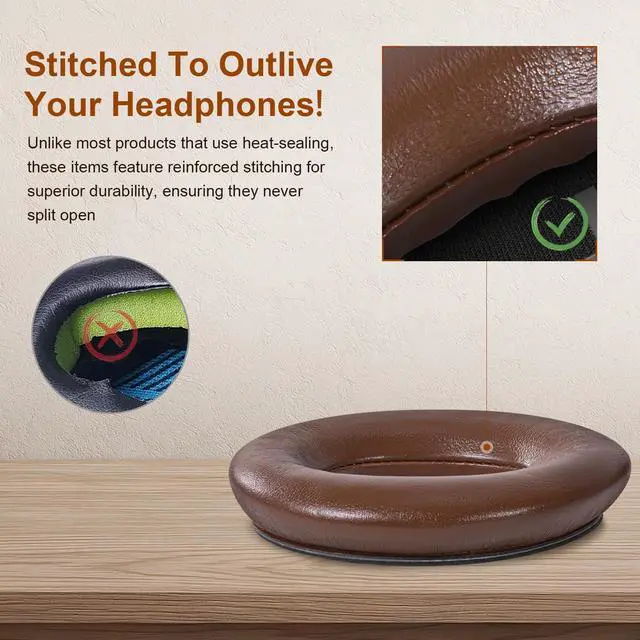 Alt view image 4 of 7 - Replacement Ear-Pads Cushions for Bose QuietComfort 45 35 35ii (QC-45 QC-35 QC-35 ii), Genuine Lambskin Ear Covers Compatible with QuietComfort SE (QC SE)/ New QuietComfort Headphones