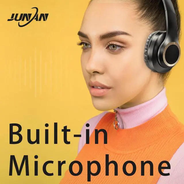 Alt view image 6 of 7 - Bluetooth Headphones Over-Ear,Foldable,Wireless and Wired Headset,Deep Bass,HiFi Stereo Audio,Low Latency Headphone,Built-in Microphone,SD/TF,FM Radio for Cellphone,PC,TV,etc