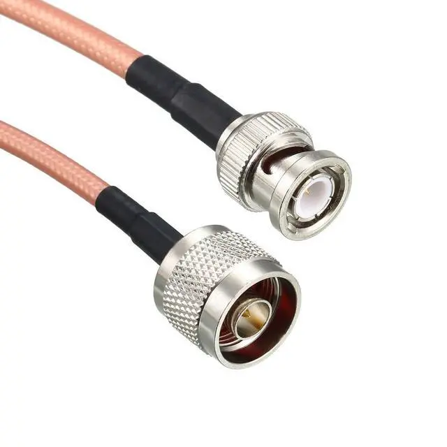 Alt view image 3 of 4 - Low Loss RF Coaxial Cable Connection Coax Wire RG-142 N Male to BNC Male 30cm