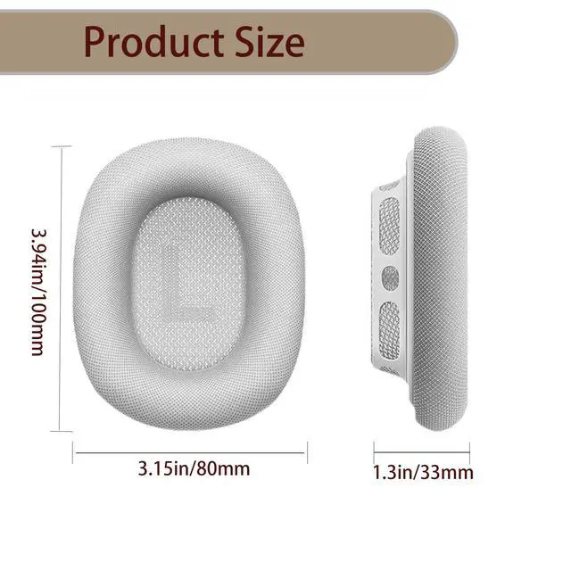 Alt view image 5 of 7 - Ear Cushion Compatible with AirPods Max, 2-in-1 Silicone Headband Cushion+Headband Cover, Upgraded and Enhanced Magnetic Attachment, Protein Leather Earpads&Headband Cover for AirPods Max 2 Kit-Sliver