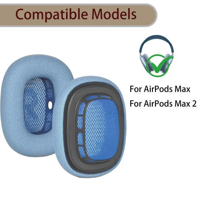 Alt view image 2 of 7 - Ear Cushion Compatible with AirPods Max, 2-in-1 Silicone Headband Cushion+Headband Cover, Upgraded and Enhanced Magnetic Attachment, Protein Leather Earpads&Headband Cover for AirPods Max 2 Kit-Blue