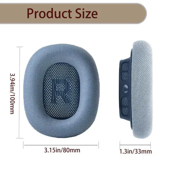 Alt view image 5 of 7 - Ear Cushion Compatible with AirPods Max, 2-in-1 Silicone Headband Cushion+Headband Cover, Upgraded and Enhanced Magnetic Attachment, Protein Leather Earpads&Headband Cover for AirPods Max 2 Kit-Blue