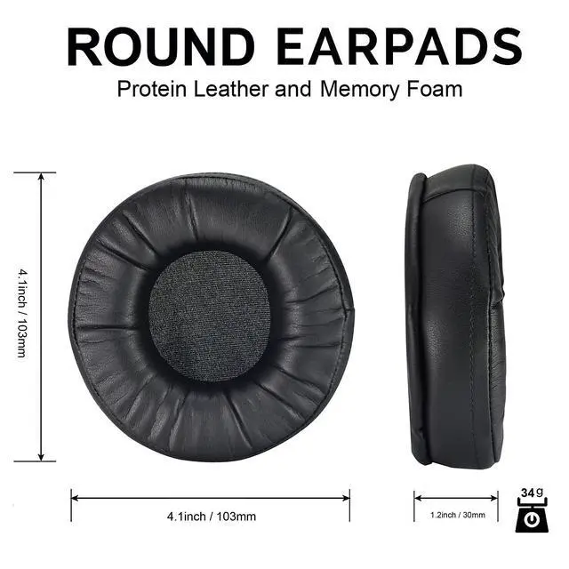Alt view image 2 of 6 - DT990 Ear Pads - Replacement EarPad Ear Cushion Cover Earpads Compatible with beyerdynamic DT990 / DT880 / DT770 PRO Headset,Softer Leather,High-Density Noise Cancelling Foam, Added Thickness