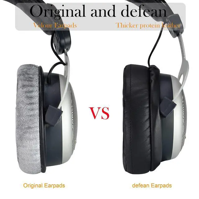 Alt view image 4 of 6 - DT990 Ear Pads - Replacement EarPad Ear Cushion Cover Earpads Compatible with beyerdynamic DT990 / DT880 / DT770 PRO Headset,Softer Leather,High-Density Noise Cancelling Foam, Added Thickness