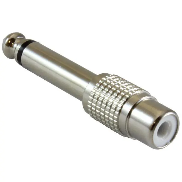 Alt view image 3 of 3 - Store RCA to 1/4 TS Adapter - RCA Female to 1/4 Inch Male Mono TS Plug Adapter - All Metal Connectors with High Grip Treads - 10 Pack