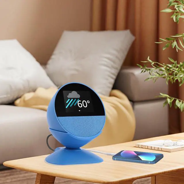 Alt view image 6 of 6 - Adjustable Stand with USB-C and USB-A Charging Ports | Adjustable Stand For Echo Spot (2024 Release)