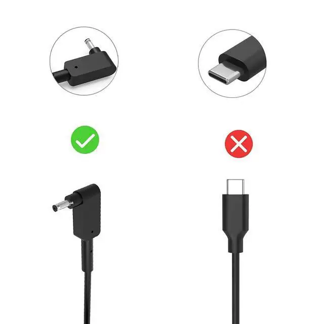 Alt view image 2 of 5 - Charger Fit for Acer Chromebook Laptop - (for 65W/45W Round Connectors) (UL Safety Certified Products)