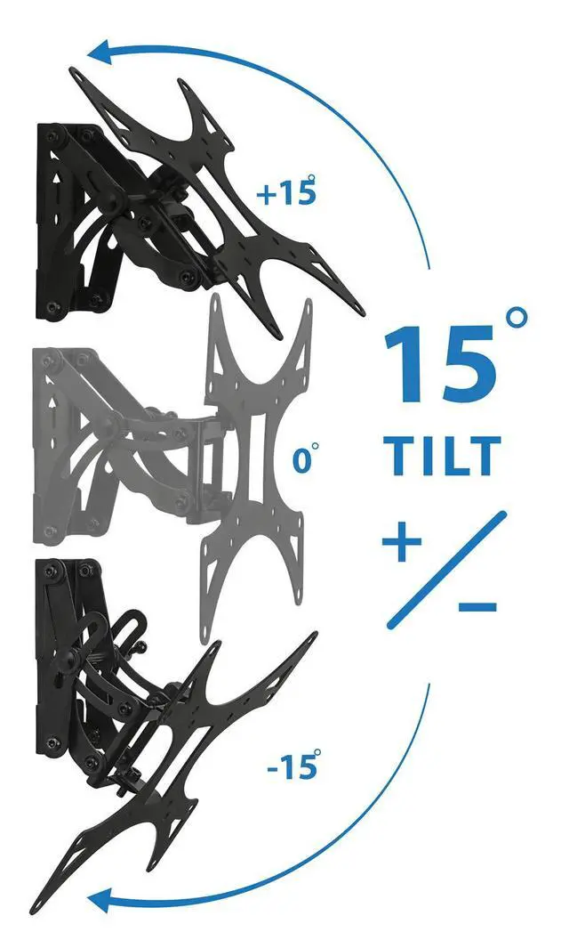 Alt view image 6 of 7 - Swivel TV Wall Mount for Single Stud Installation | Fits Up to 200x200 VESA Patterns for 23-42 Inch Flat Screen and Monitors | Adjustable Tilt and Extend | 66 Lbs Capacity, Black