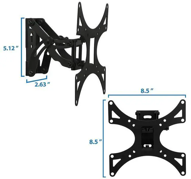 Alt view image 7 of 7 - Swivel TV Wall Mount for Single Stud Installation | Fits Up to 200x200 VESA Patterns for 23-42 Inch Flat Screen and Monitors | Adjustable Tilt and Extend | 66 Lbs Capacity, Black
