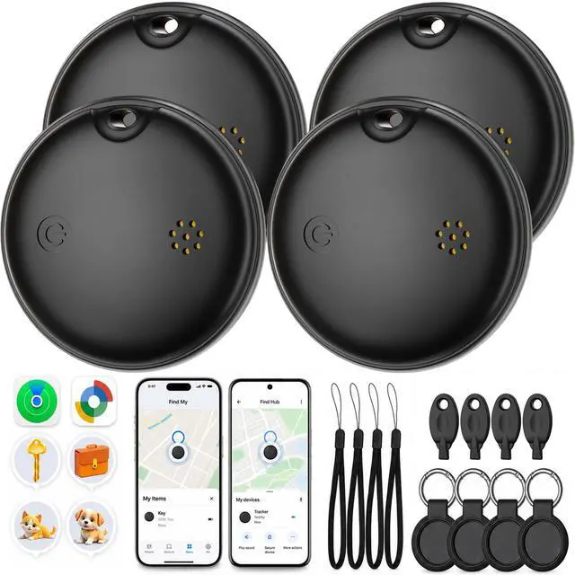 Main image of 2026 Air Tags 4 Pack Tracker Tag for Android & iOS - Bluetooth Tracker with IP68 Waterproof, 100dB Alarm, Replaceable Battery, GPS Tracker Smart Tag for Luggage Keys Wallet Pets Kids, Airtag 4 Pack