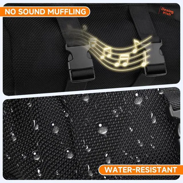 Alt view image 6 of 7 - Portable Speaker Crossbody Bag Adjustable Speaker Belt Bag Waist Pouch Soft Carrying Pouch for Bluetooth Speakers Pulse 2/3/4/5, Charge Essential 2/3/4/5/6 (Black)