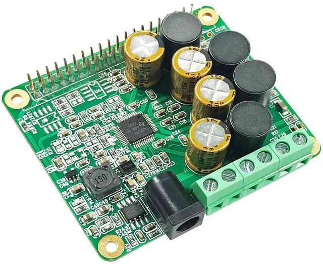 Main image of RPI HiFi AMP HAT TAS5713 Amplifier Audio Module 25W Class-D Power Sound Card Expansion Board for Raspberry Pi 5 4 3 B+ Pi Zero Nichicon Capacitor