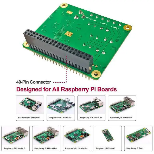 Alt view image 5 of 7 - RPI HiFi AMP HAT TAS5713 Amplifier Audio Module 25W Class-D Power Sound Card Expansion Board for Raspberry Pi 5 4 3 B+ Pi Zero Nichicon Capacitor